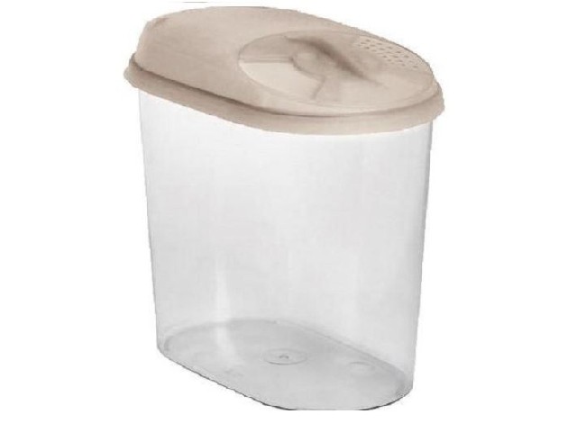 Контейнер для стирального порошка Vogue с дозатором 1 кг бежевый